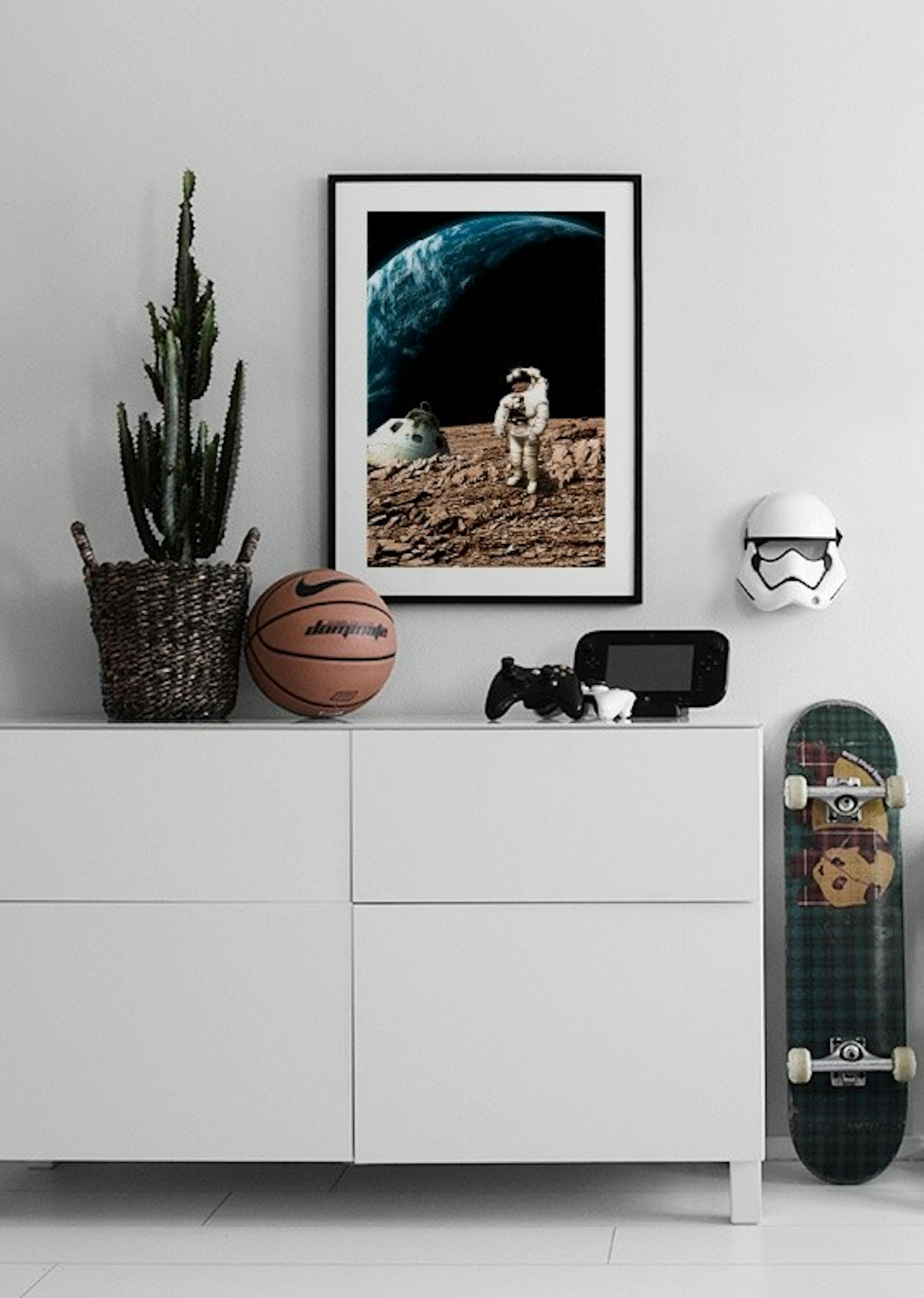 Astronaut On Moon Poster