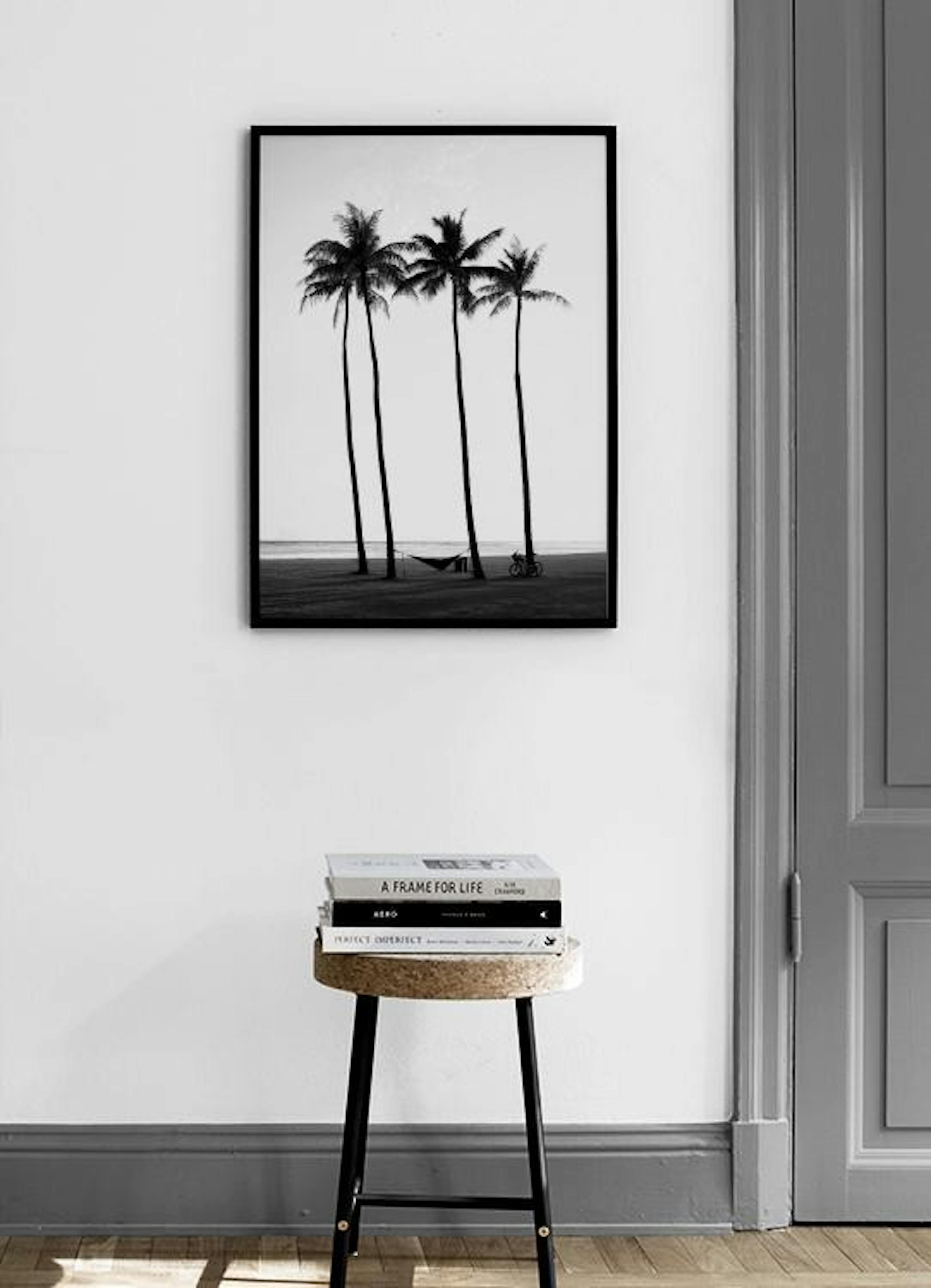 Palm Trees on Beach Affiche