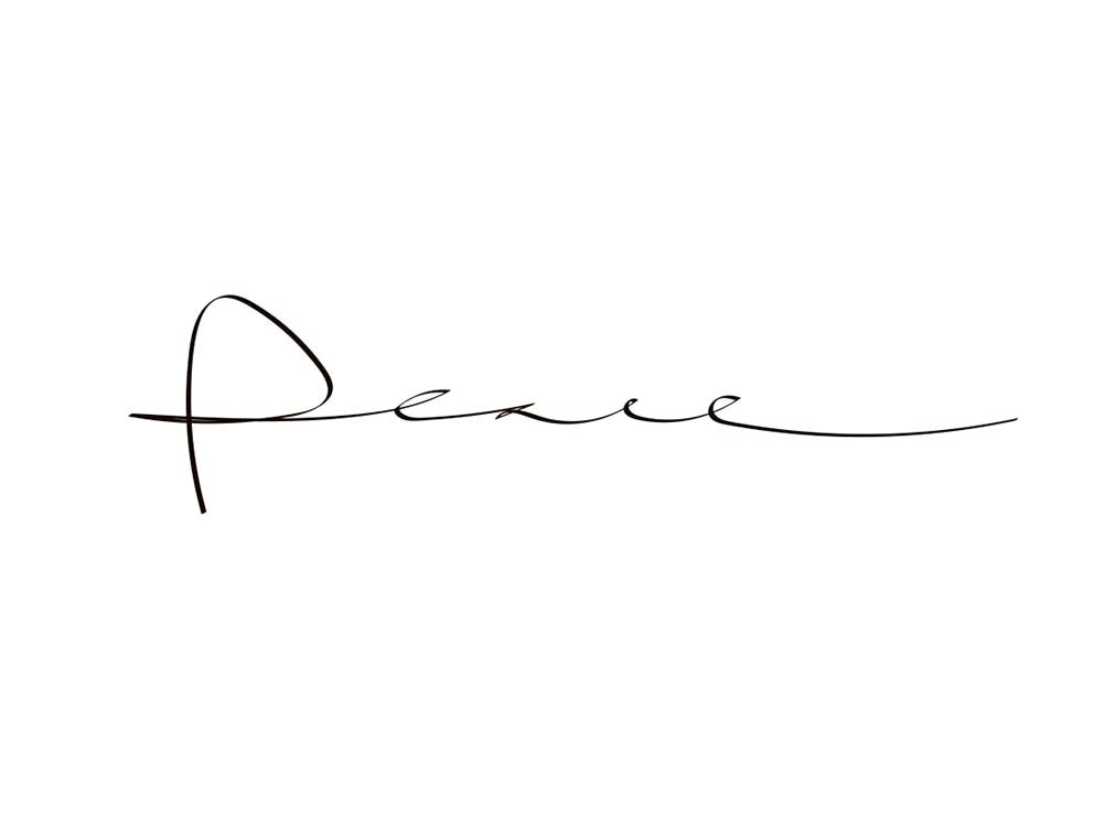 Peace Handwriting Plagát 0