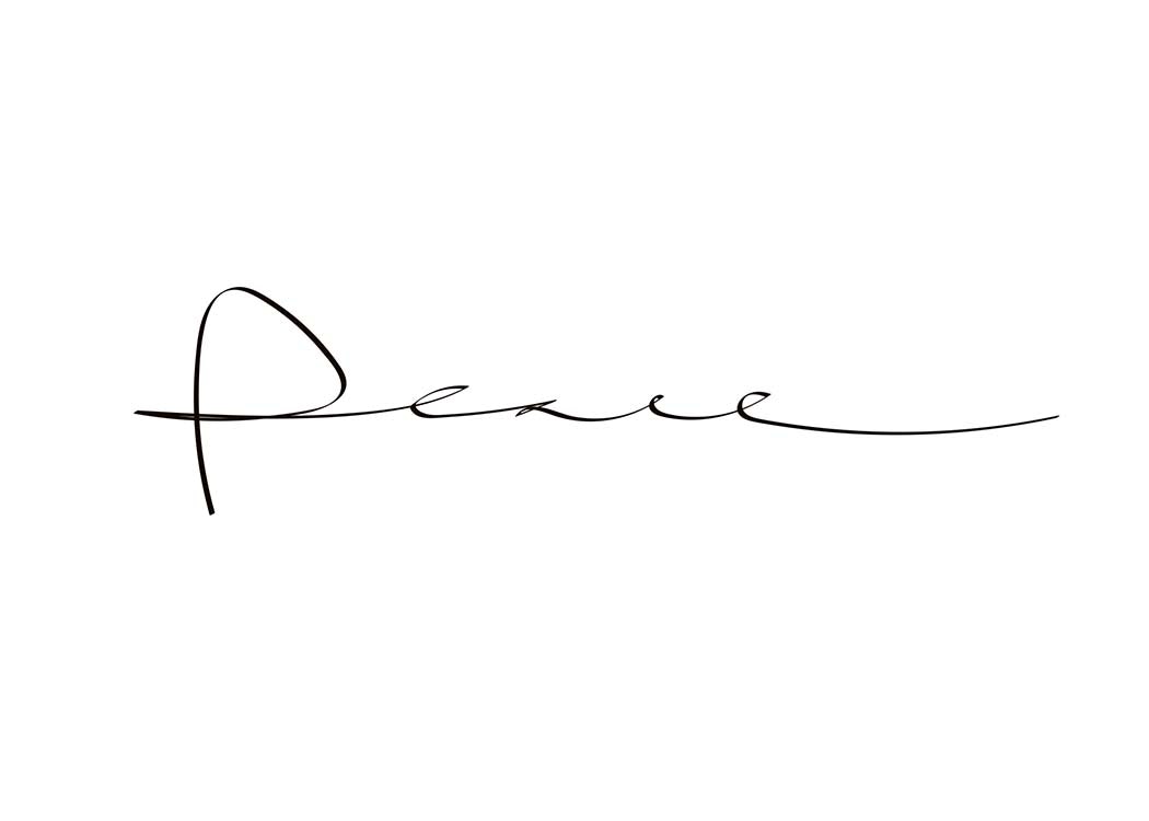 Peace Handwriting Juliste 0