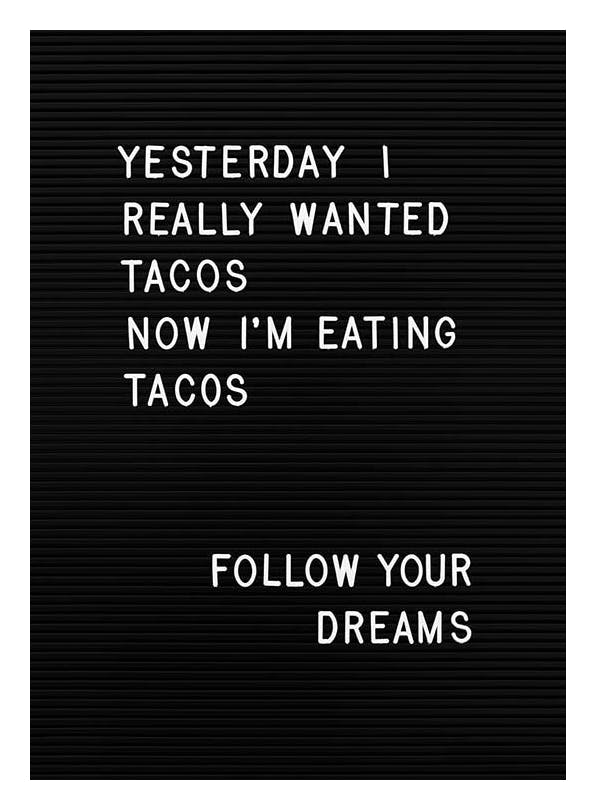 Prints - Taco Dreams Print (30x40 cm) - Text posters
