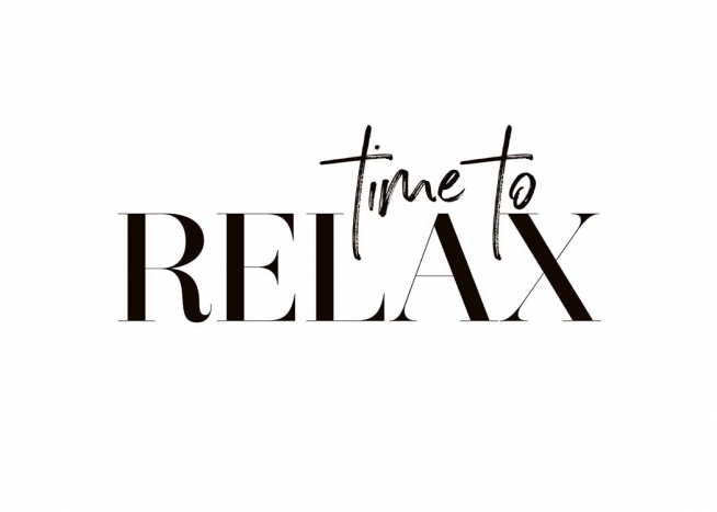 Time To Relax Mindfulness typographic poster