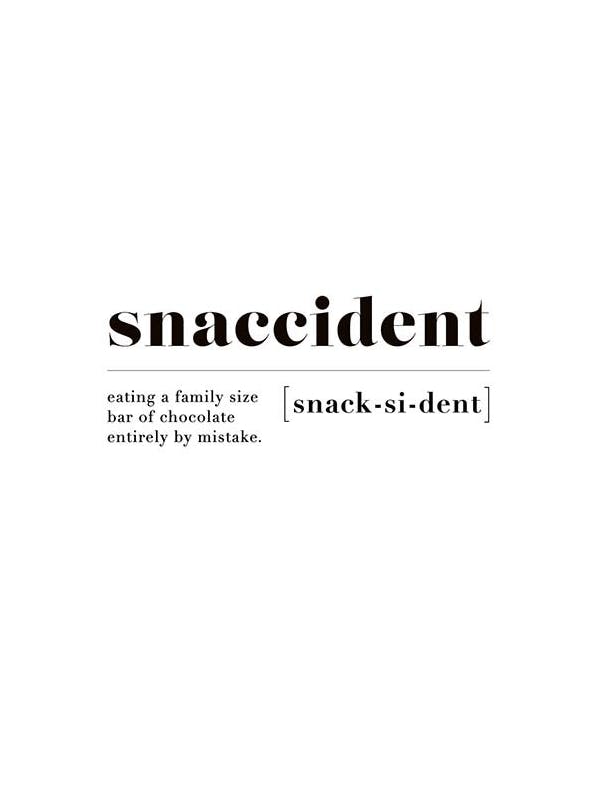 Prints - Snaccident Print (21x30 cm) - Text posters