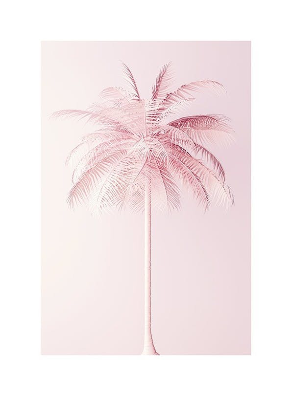 Pastel Pink Palm Poster (13x18 cm)