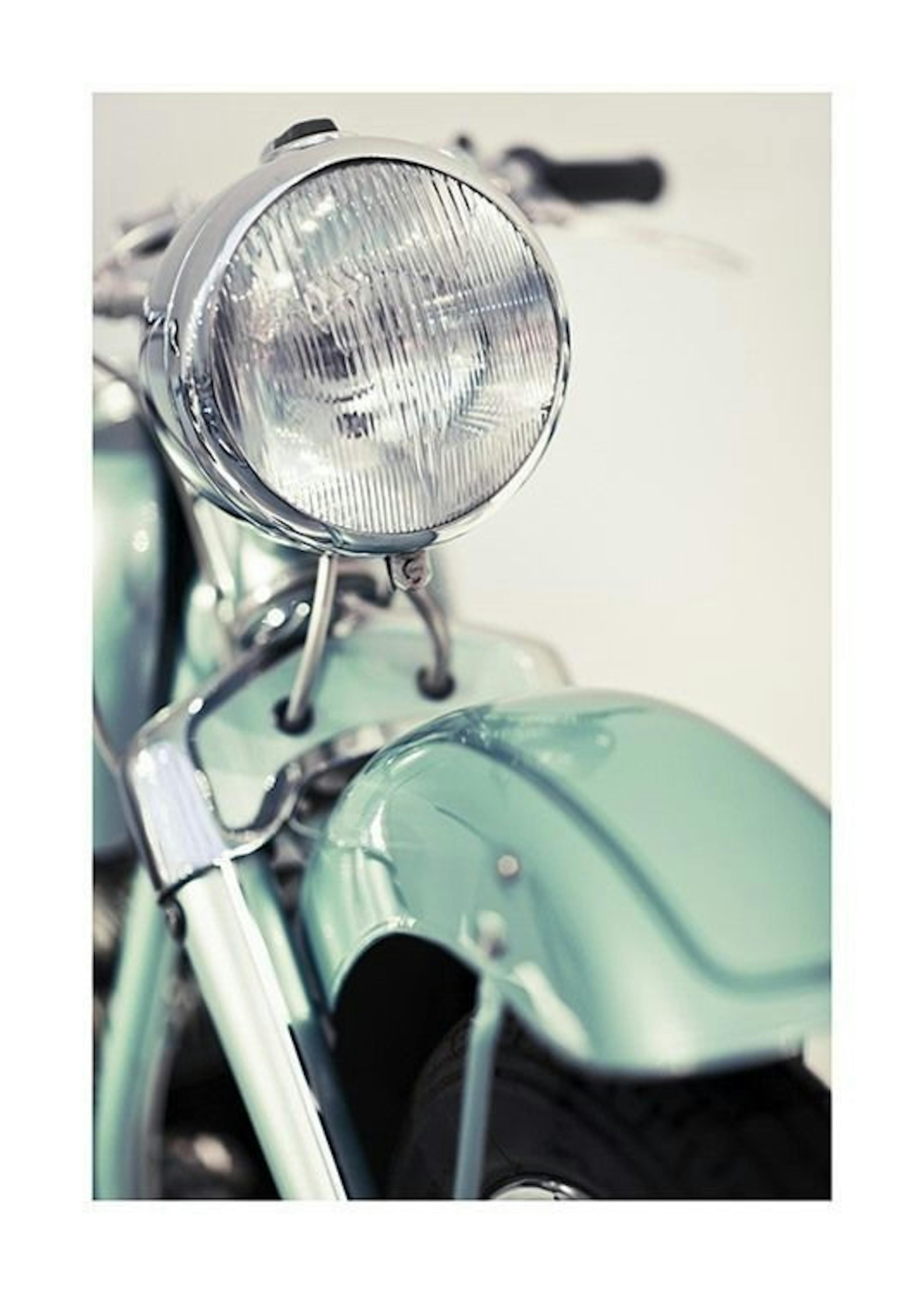 Retro Motorcycle Print 0