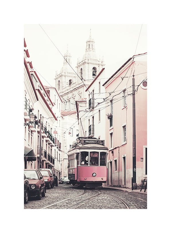 Pink Tram Affiche (50x70 cm) - Photographies