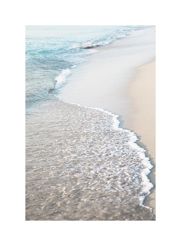 Blue Beach Wave Print (21x30 cm)