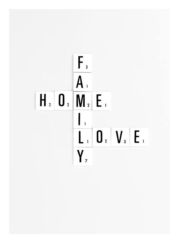 Family Scrabble Plakat (21x30 cm)- Plakaty z napisami