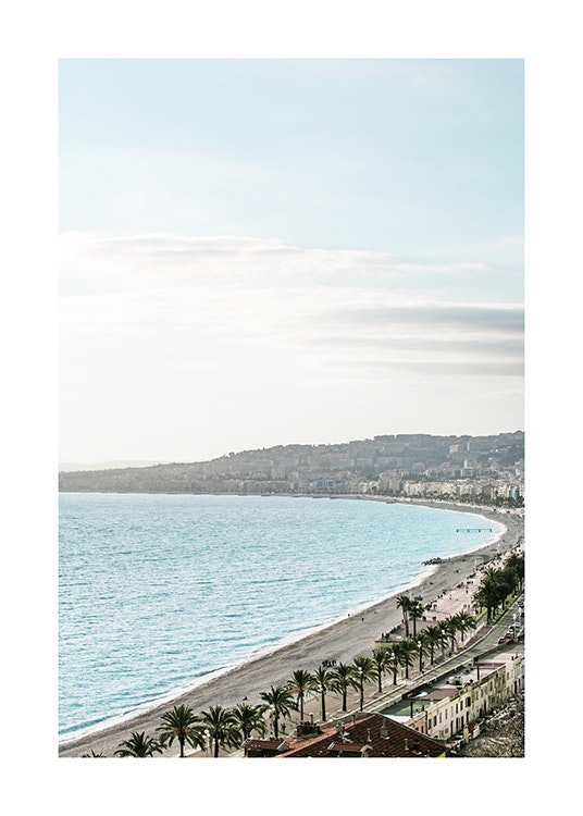 Beach View in Nice Plakat 0