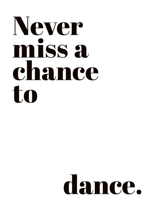 Chance to Dance Plakat 0