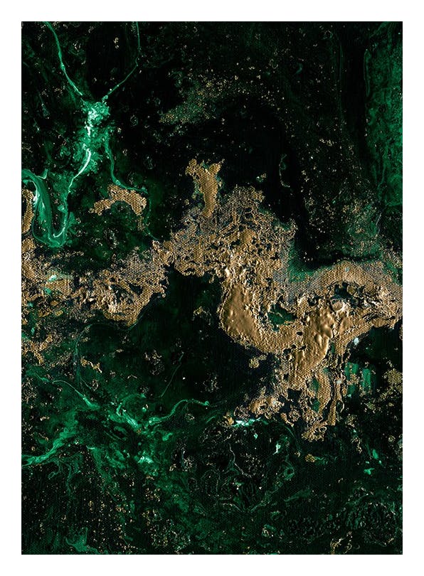 Green Gold Plakat (50x70 cm)- Sztuka
