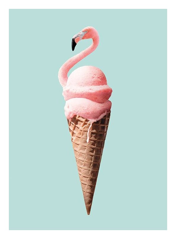 Jonas Loose - Flamingo Cone Poster (50x70 cm)