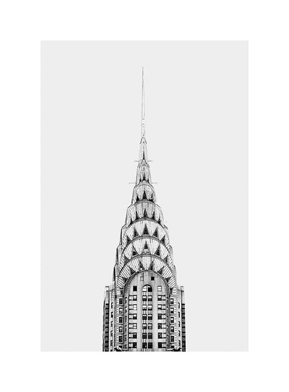 Chrysler Building Poster (21x30 cm) - Zwart wit posters