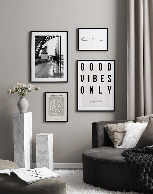 Good Vibes gallery wall
