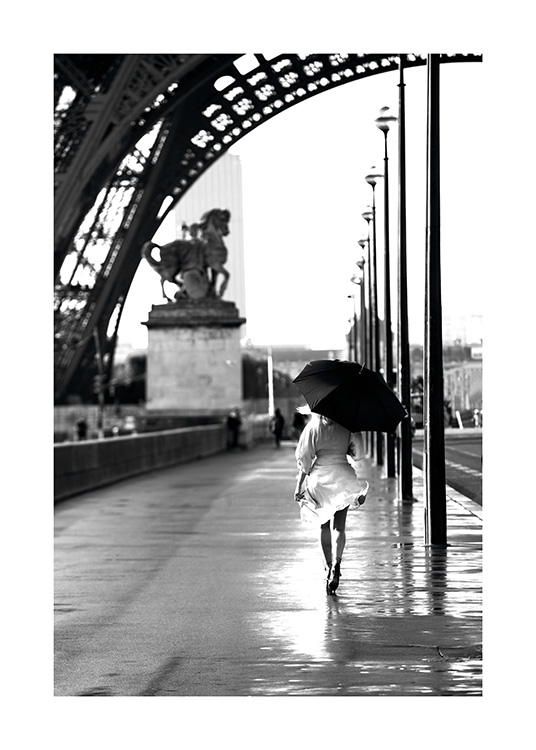 boot Hoorzitting Baffle Walking in Paris Poster