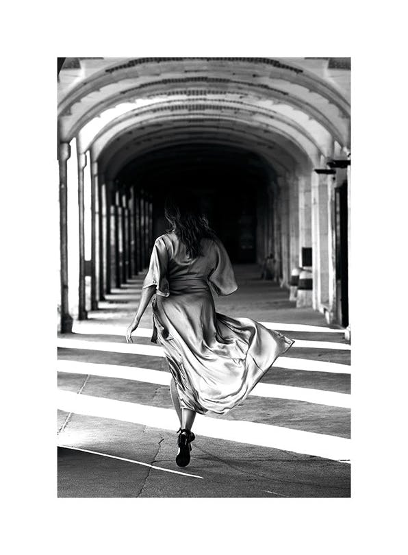 Running Light Poster (70x100 cm) - Zwart wit posters
