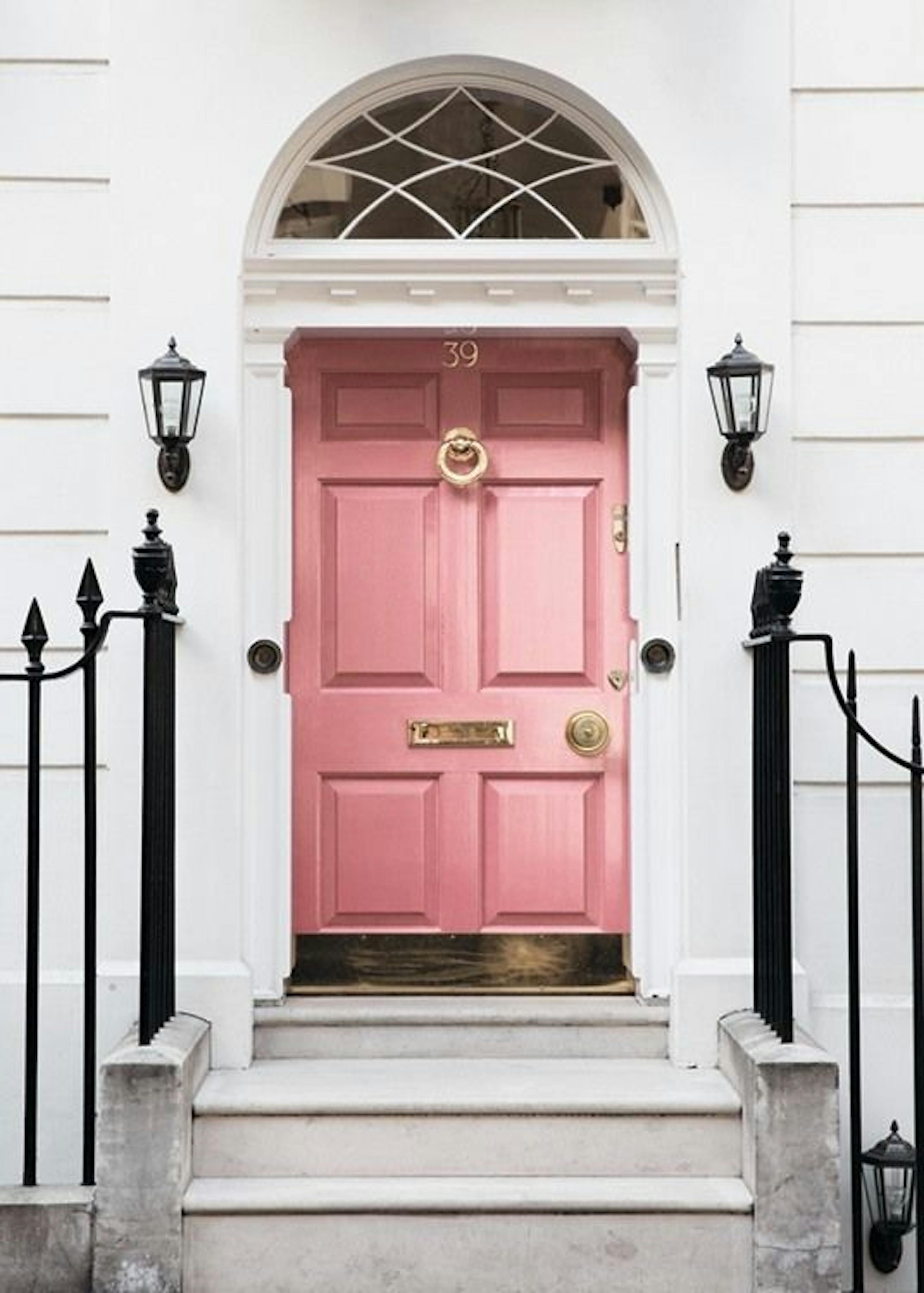 London Pink Door Print 0