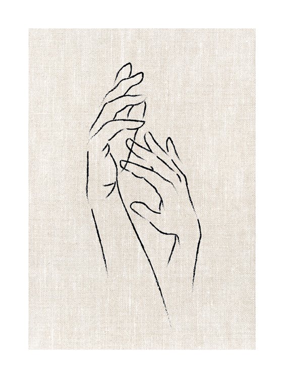 Texture Line Hands 포스터 0