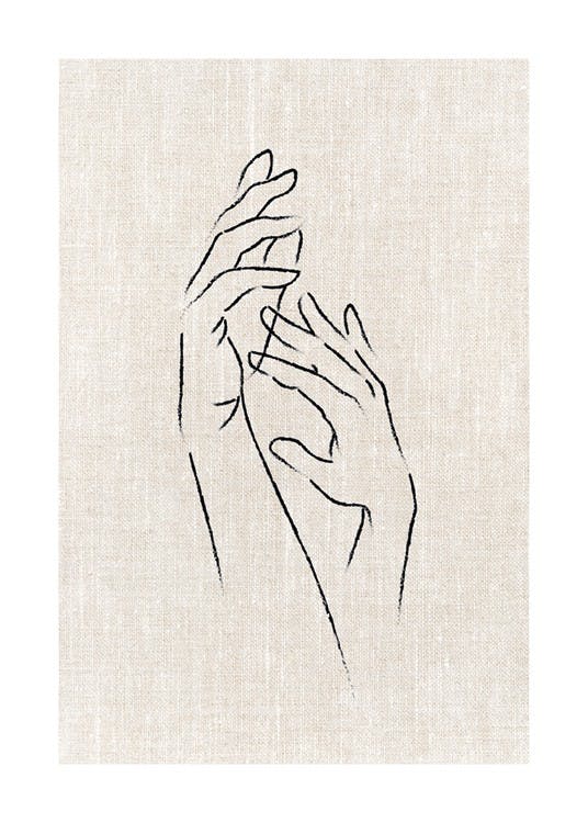 Texture Line Hands 포스터 0