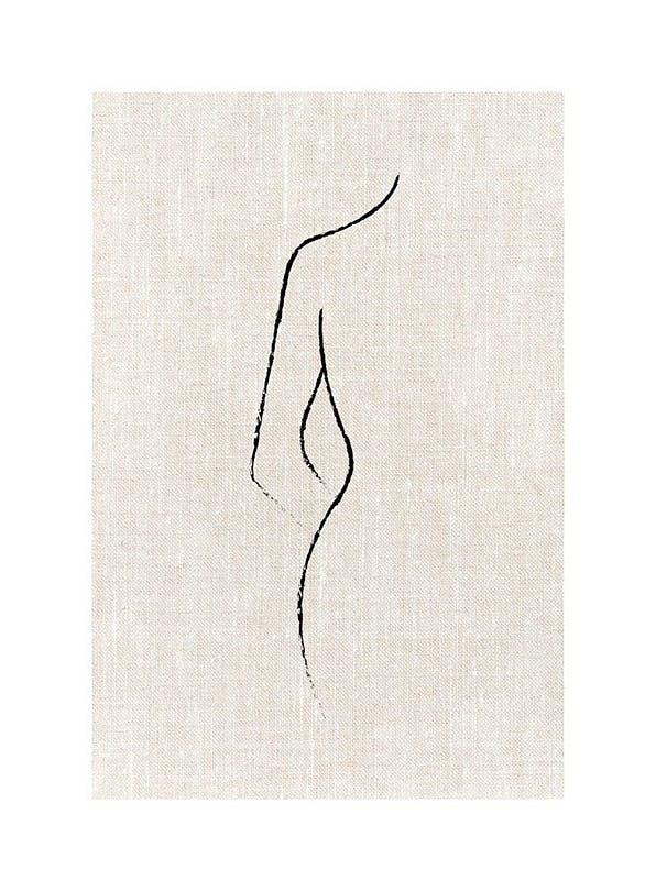 Texture Line Curve Poster (30x40 cm) - Moderne kunst