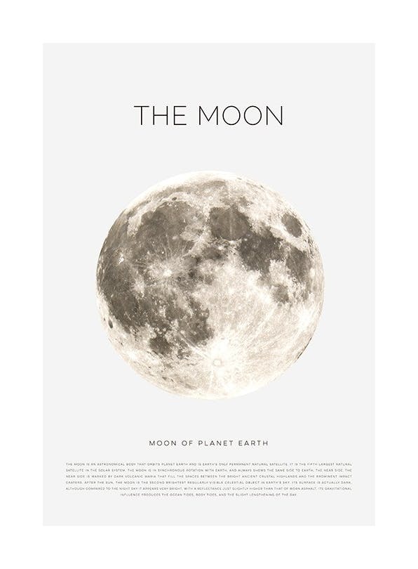 The Moon Plagát (30x40 cm)