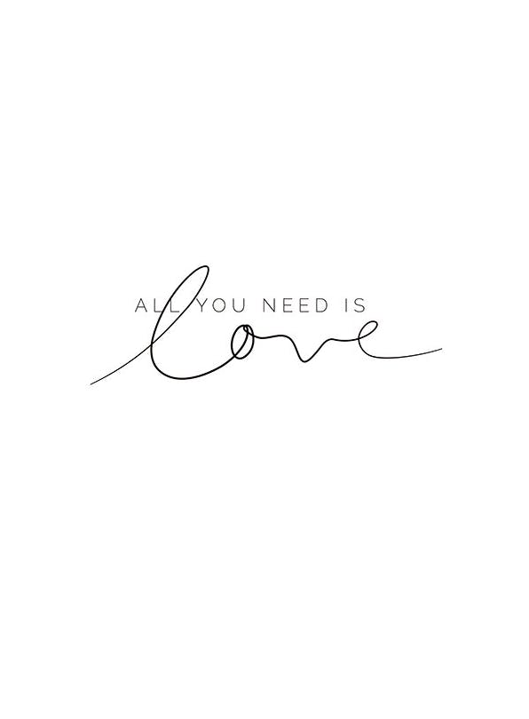 You Need Love Poster (21x30 cm)- Quadros com texto