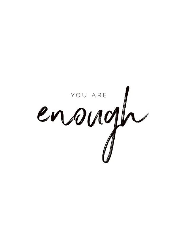 You are Enough Poster (30x40 cm) - Poster mit Sprüchen