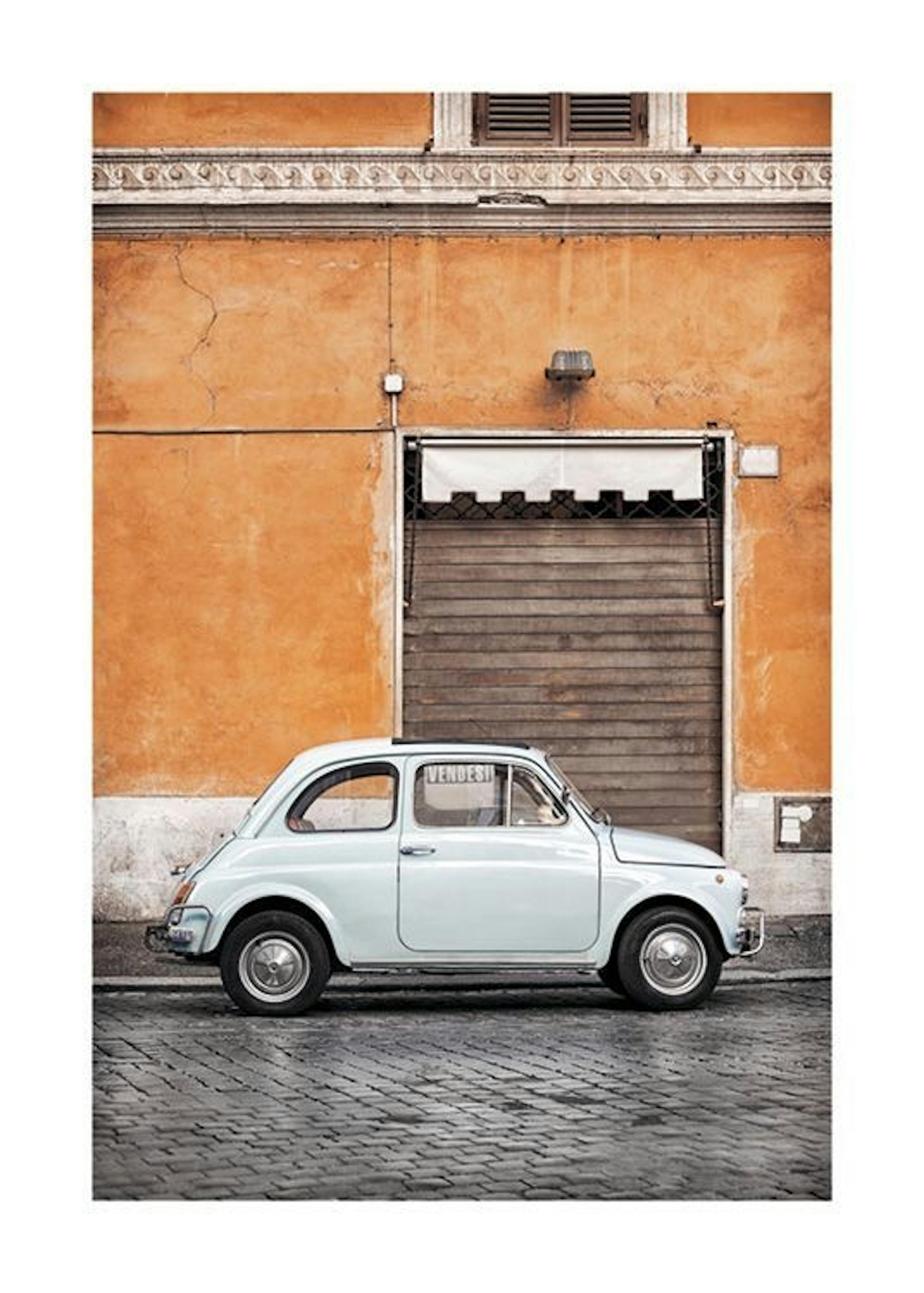 Vintage Car in Rome Poster