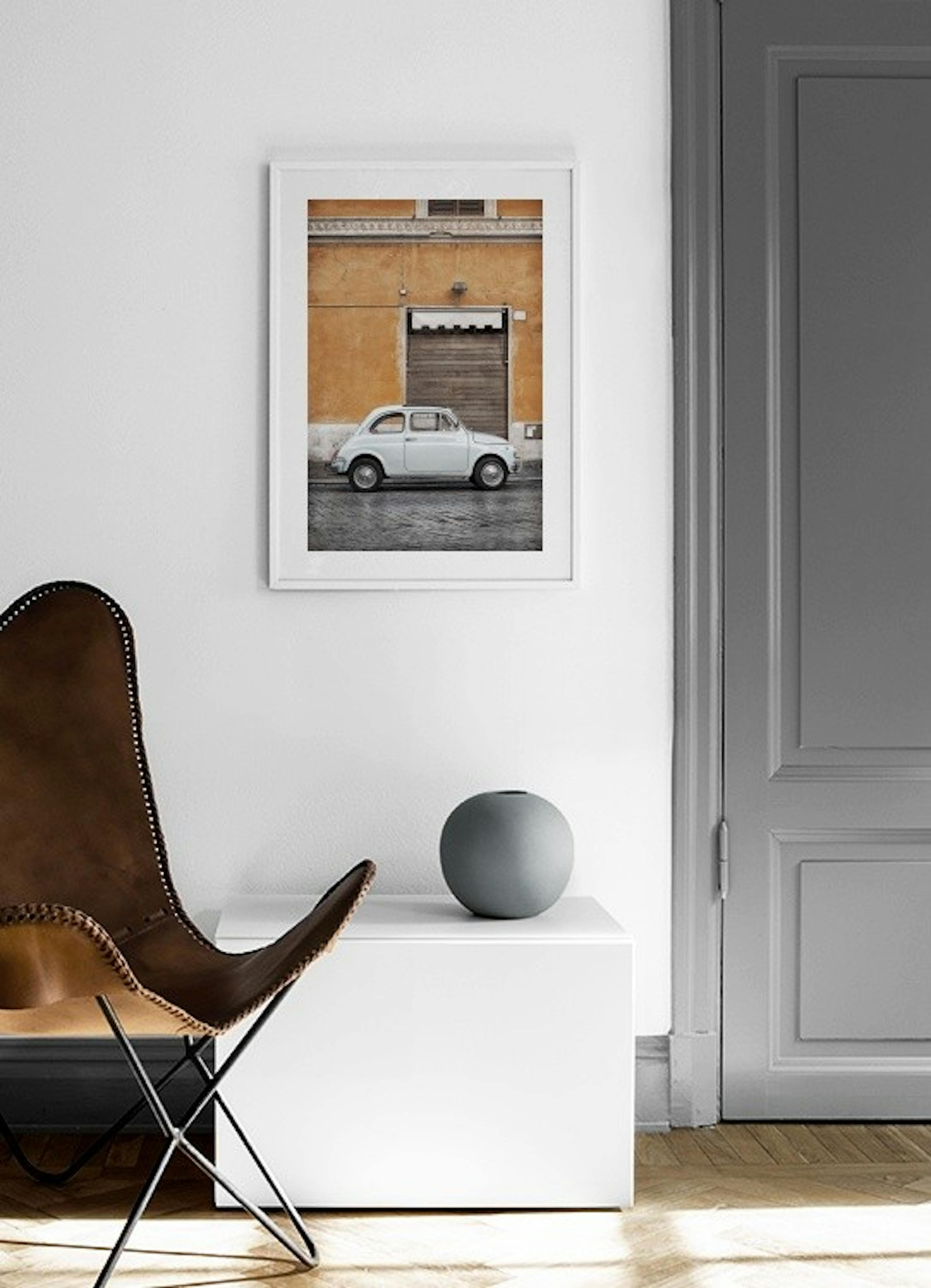 Vintage Car in Rome Poster