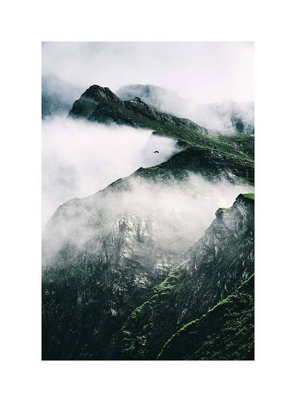 Rugged Misty Mountains Plakat (30x40 cm)- Zdjęcia natury