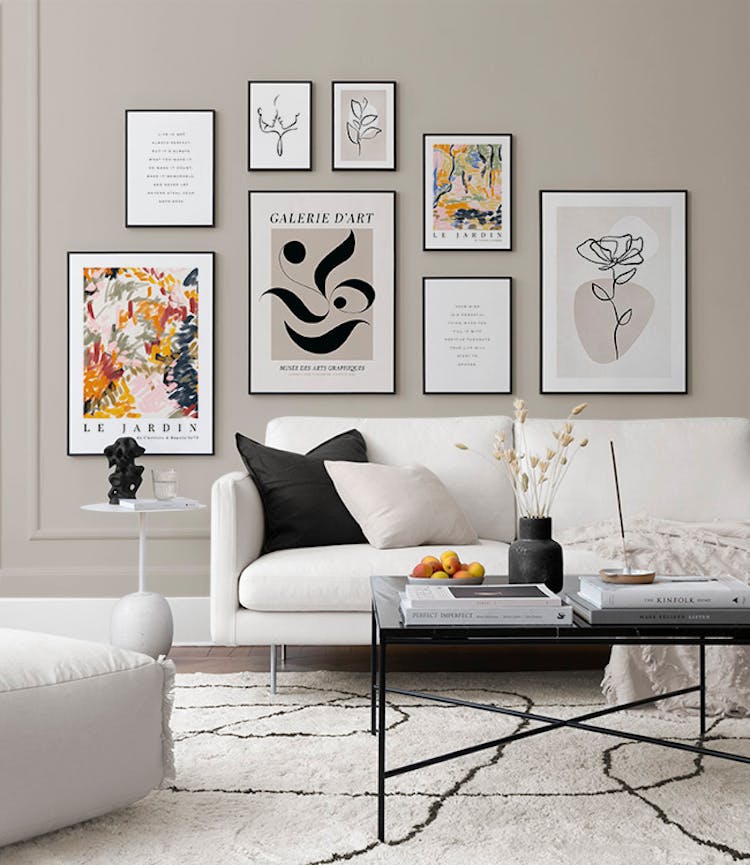 Sort-hvid plakat med hjort. Plakater med naturmotiv. Plakater online ...