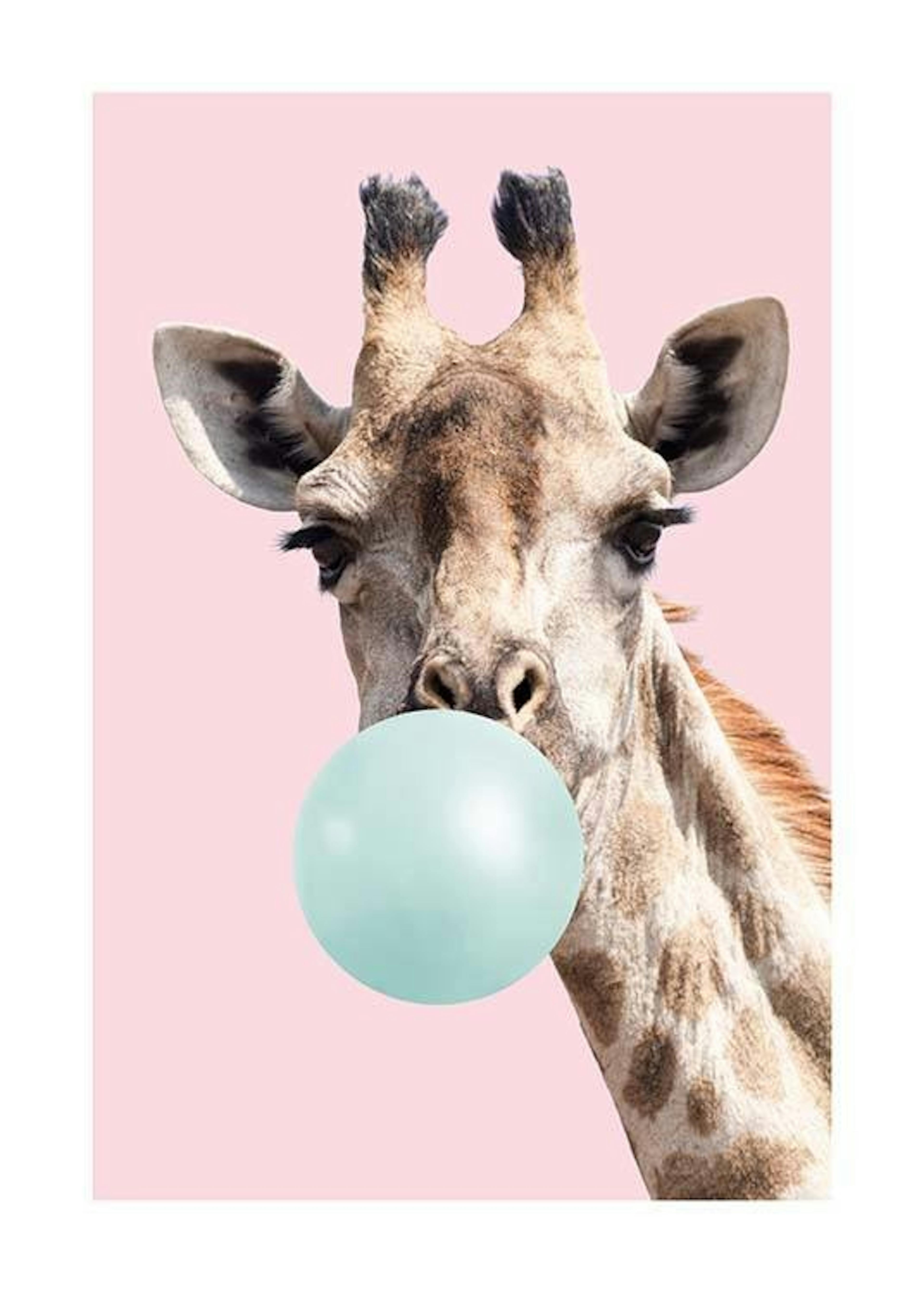 Bubblegum Giraffe Poster 0