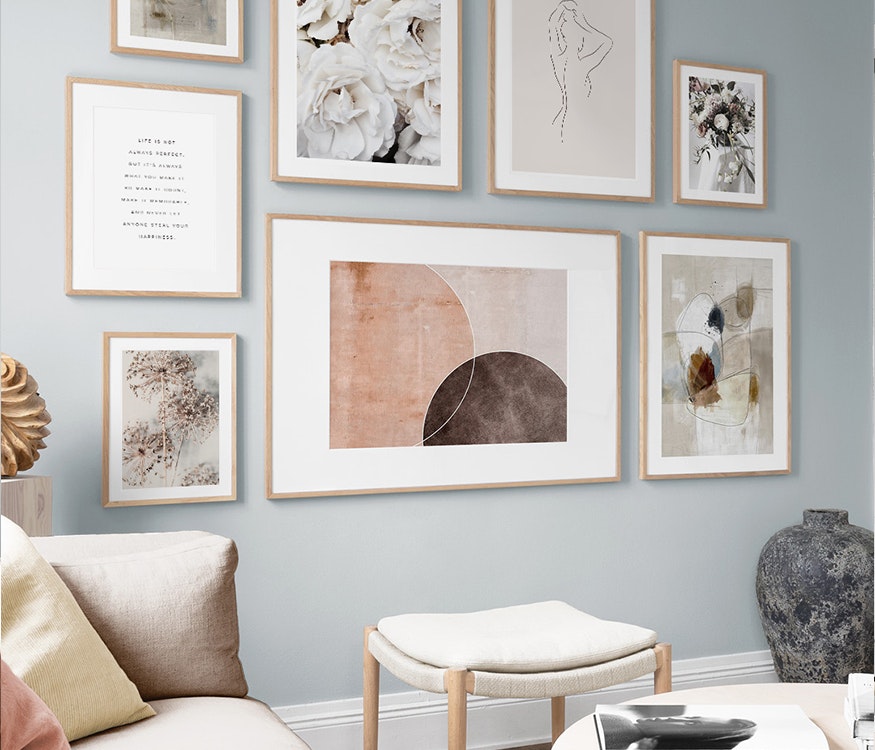 Mindful Abstract gallery wall