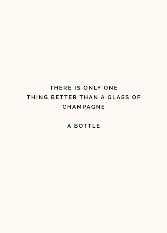 Champagne Bottle Plagát 0