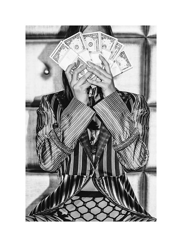 Flash Your Cash Affiche (50x70 cm) - Affiches noir et blanc
