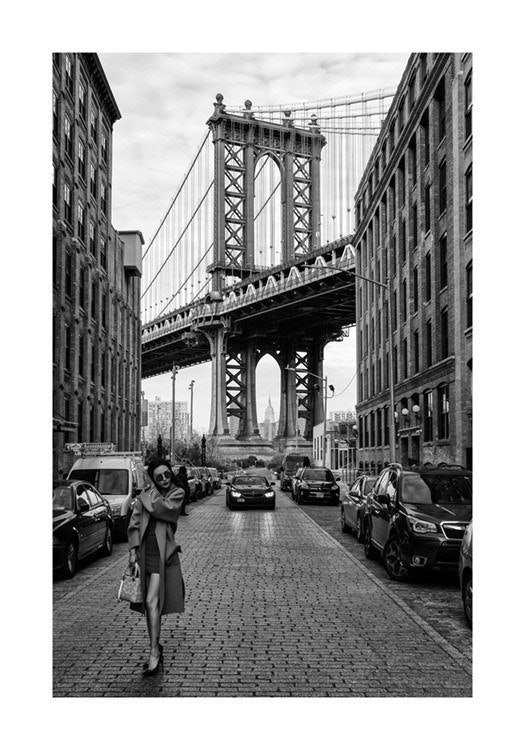 Woman by Manhattan Bridge Juliste 0