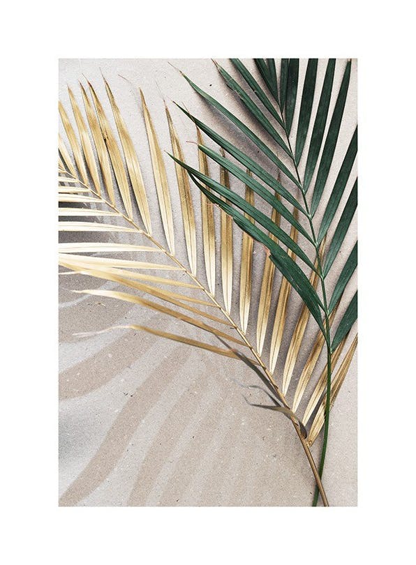 Golden leaves Poster (70x100 cm)- Posters de plantas verdes