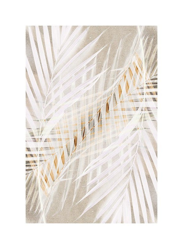 White Palm Leaves Plakat (50x70 cm) - Plakater > Kunstplakater > Fotokunst