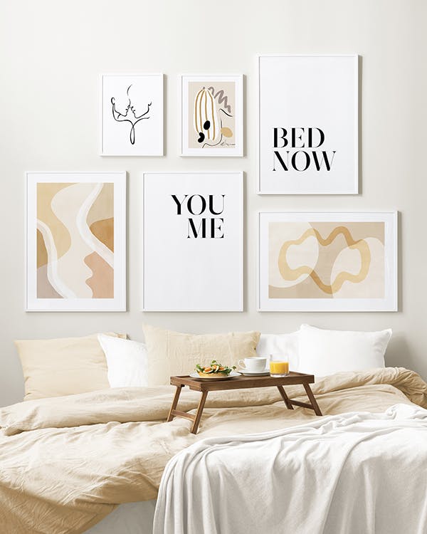 You Me Bed gallery wall