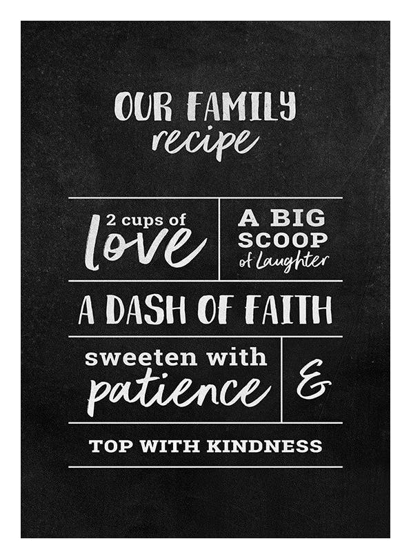 Family Recipe Poster (30x40 cm)