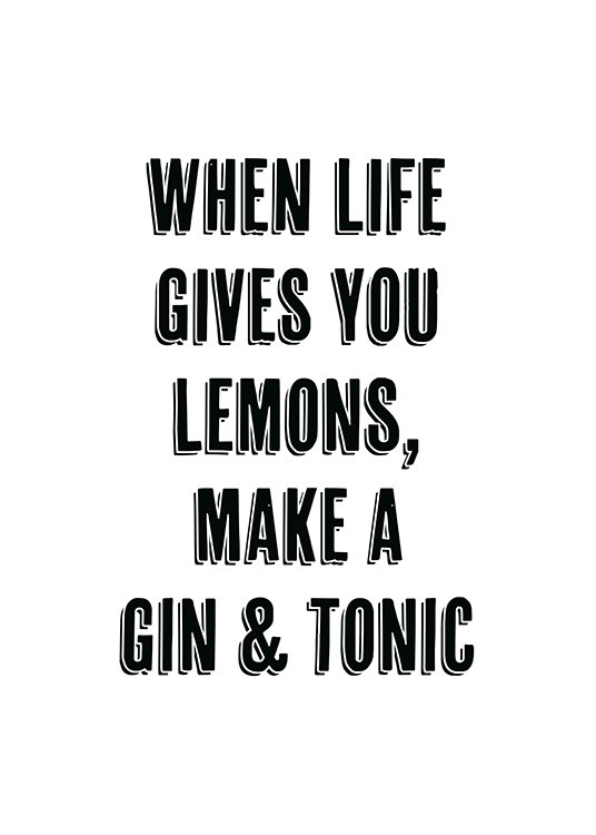 Poster Gin and Tonic