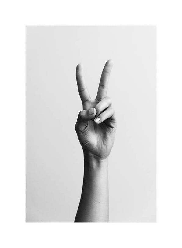 Peace Sign Plakat (70x100 cm)- Fotografia