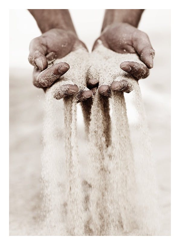 Sand Slipping Through Poster (50x70 cm)