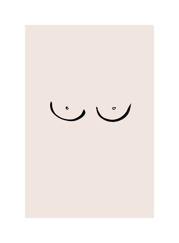 Prints - Boobs Drawing Print (13x18 cm) - Art prints