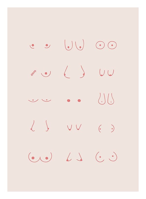 Shapes and Sizes Plakat (21x30 cm) - Kunstplakater