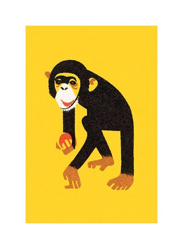 Vintage Monkey Plakat (30x40 cm)- Plakaty dla dzieci