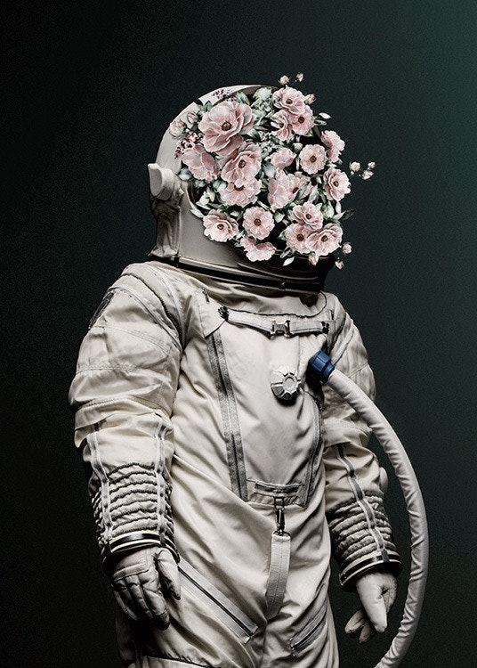 Flower Astronaut Poster 0