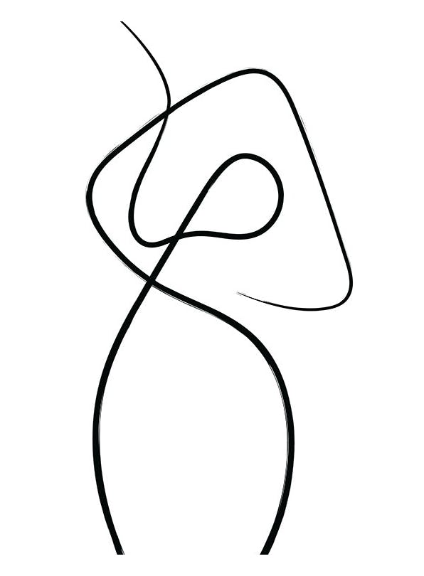 Line Impression No1 Poster (30x40 cm) - Moderne kunst