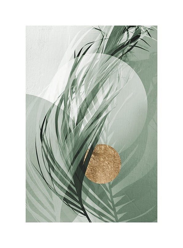 Graphic Palm Leaf No1 Plakat (50x70 cm)- Fotografia