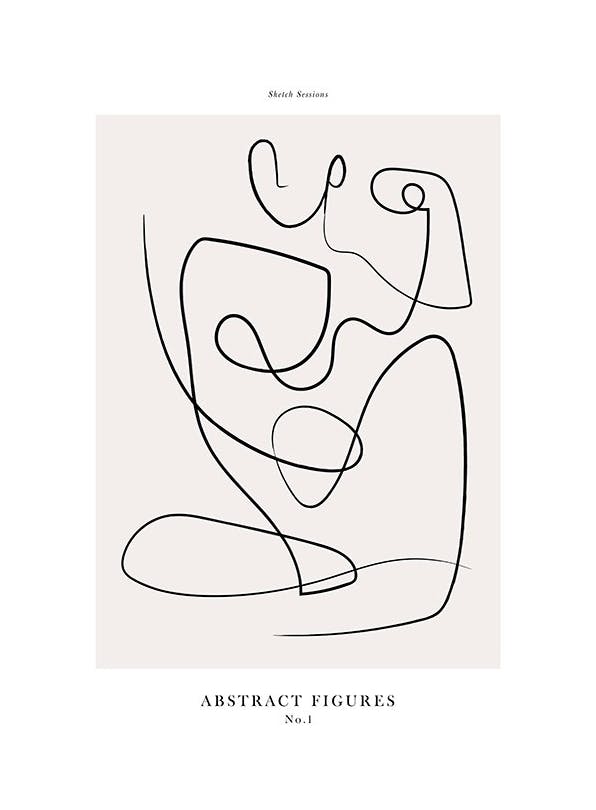Abstract Figures No1 Plakat (50x70 cm)- Sztuka